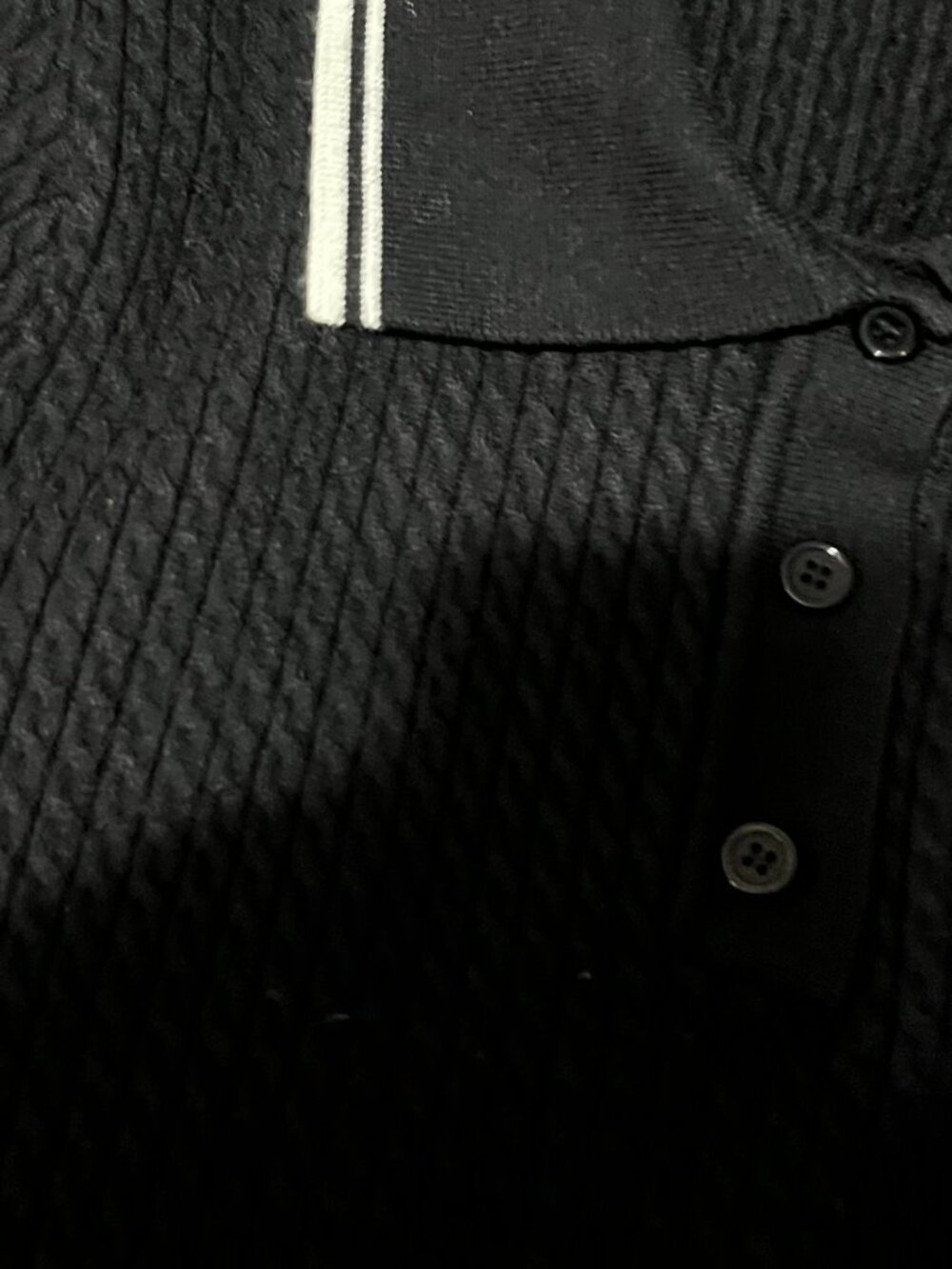 Commense Cable Knit Polo Sweater Size XS Black NWT Short Sleeves - Picture 3 of 5